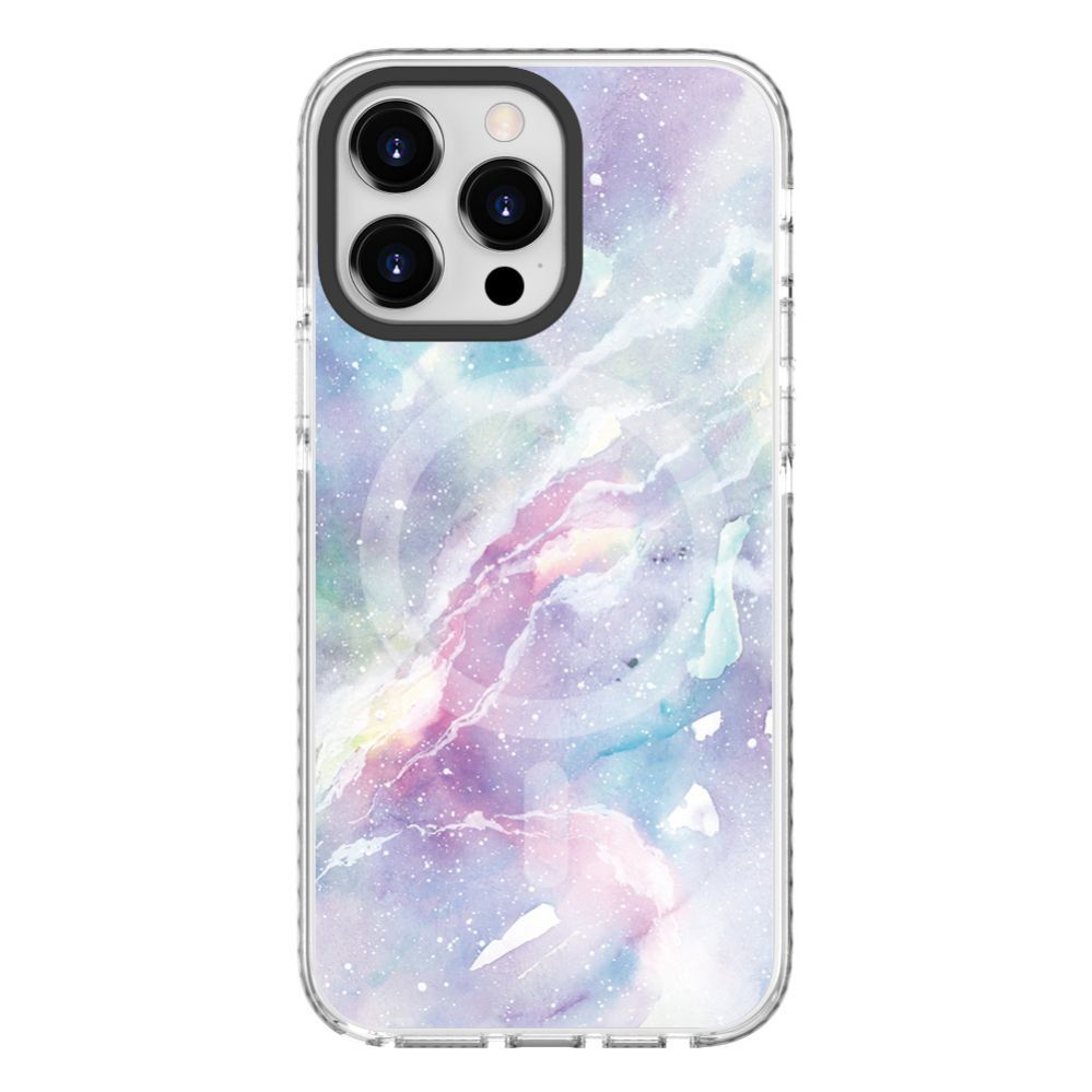 Чехол на заднюю панель Evelatus Apple iPhone 15 Pro PC+TPU With MagSafe Customized Print Marble Purple