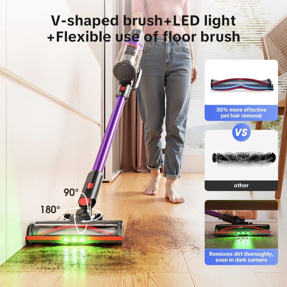 Tolmuimeja Lubluelu  Cordless Vacuum Cleaner X1000 with 2.5L Self-Emptying Dust Station