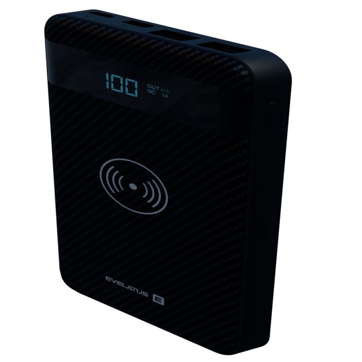 Väline aku Evelatus  Power Bank Wireless EPB05 10000 mAh Black
