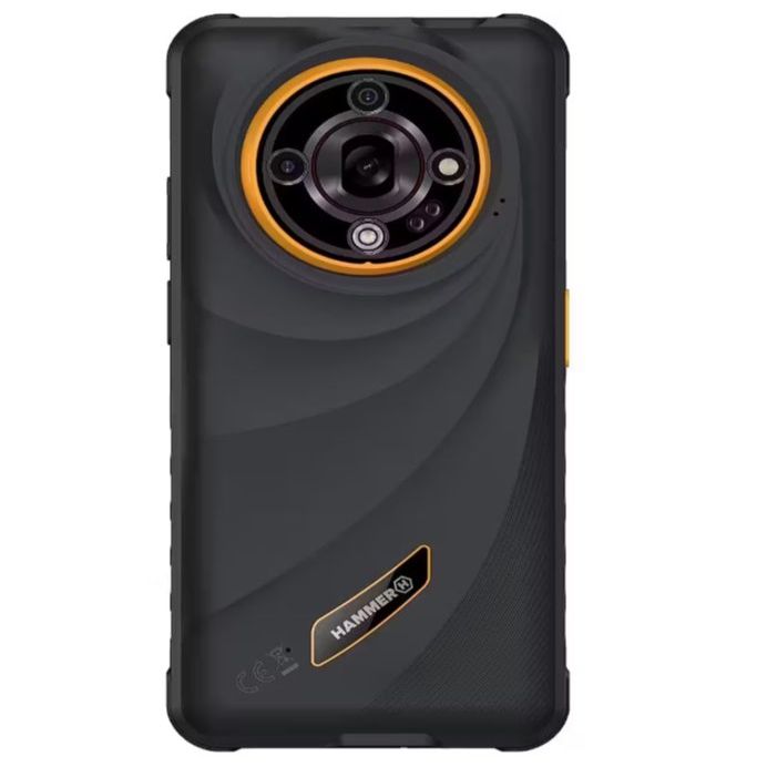 Nutitelefon Hammer  Iron 6 | Orange | 6.56 " | IPS | 1612 x 720 pixels | Mediatek | Dimensity 6300 | Internal RAM 6 GB | 128 GB | microSD | Dual SIM | 4G | 5G | Main camera resolution 64 MP | Android | 15 | 6050 mAh