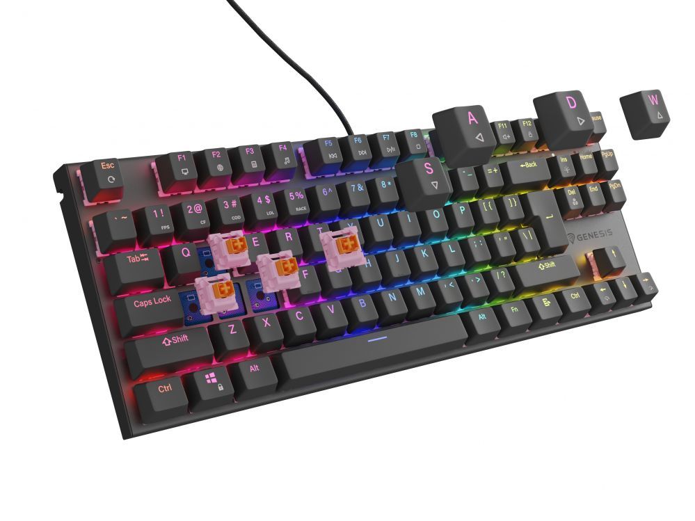 Компьютерная клавиатура Genesis  THOR 303 | Mechanical Gaming Keyboard | Wired | US | Black | USB Type-A | Outemu Peach Silent