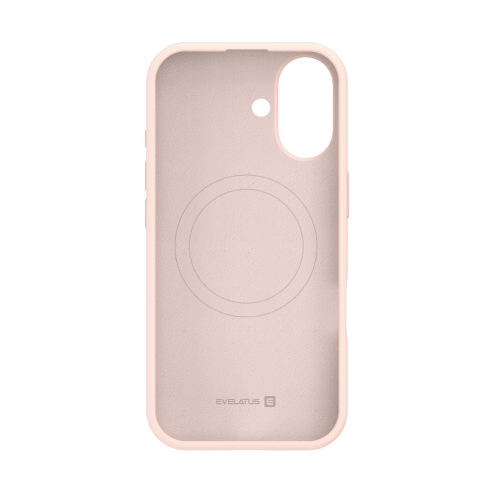 Back panel cover Evelatus Apple iPhone 17 Premium Magsafe Soft Touch Silicone Case Pink Sand
