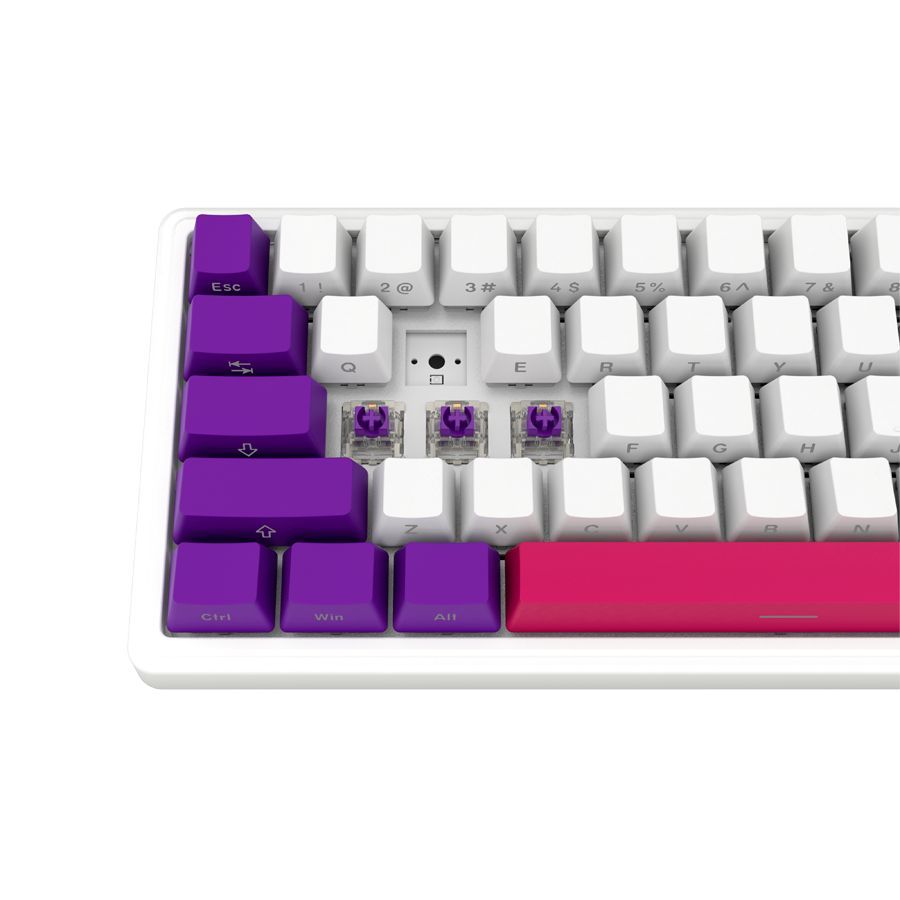 Computer keyboard LORGAR  LORGAR KBP70MW, Wireless 65% Mechanical Gaming Keyboard Pro, White, EN layout