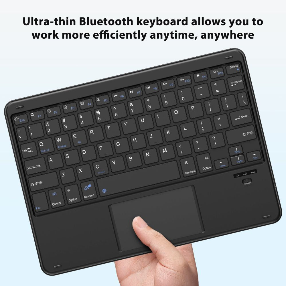 Компьютерная клавиатура Blackview  K2 Bluetooth Keyboard Wireless Slim 10" for Tablet & Smartphone, Bluetooth 3.0, 280mAh Battery, Windows / Android / iOS Black