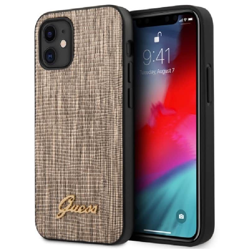 Back panel cover Guess Apple iPhone 12 mini 5.4'' Lizard Cover Gold