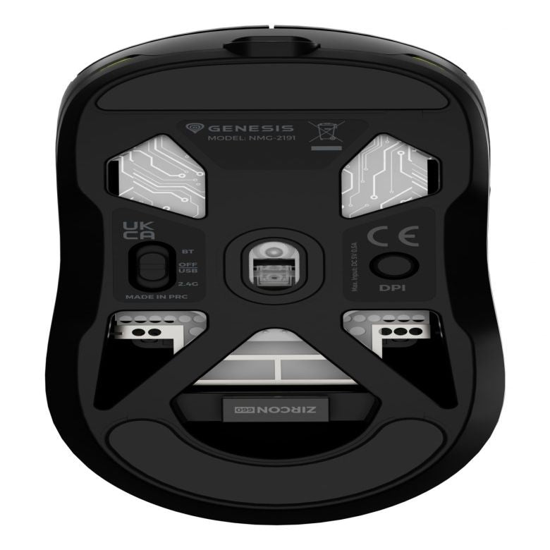 Arvutihiir Genesis  Gaming Mouse | Zircon 660 | Wired/Wireless | 2.4 GHz, Bluetooth, USB | Black