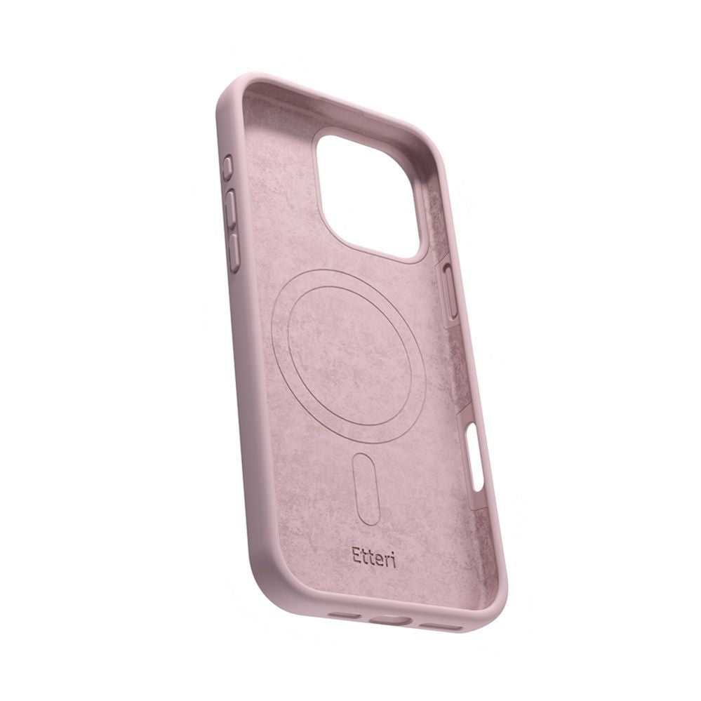 Чехол на заднюю панель etteri  Etteri Silicone Mag case for iPhone 16 Pro 6,3" light pink