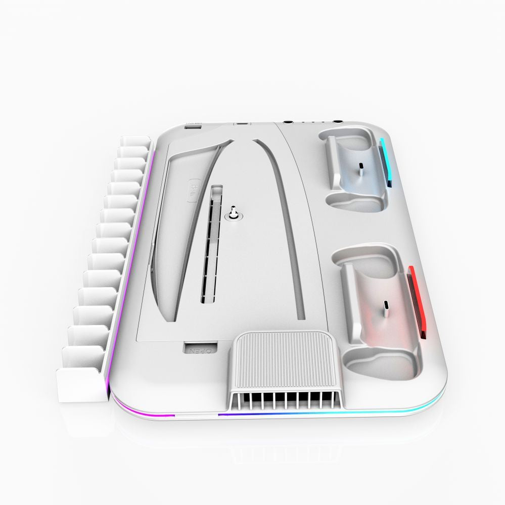 Kontroller iLike  DZ504 Slim Multi Dock Station for Play Station 5 PS5 Controllers with Cooling fas & RGB Black