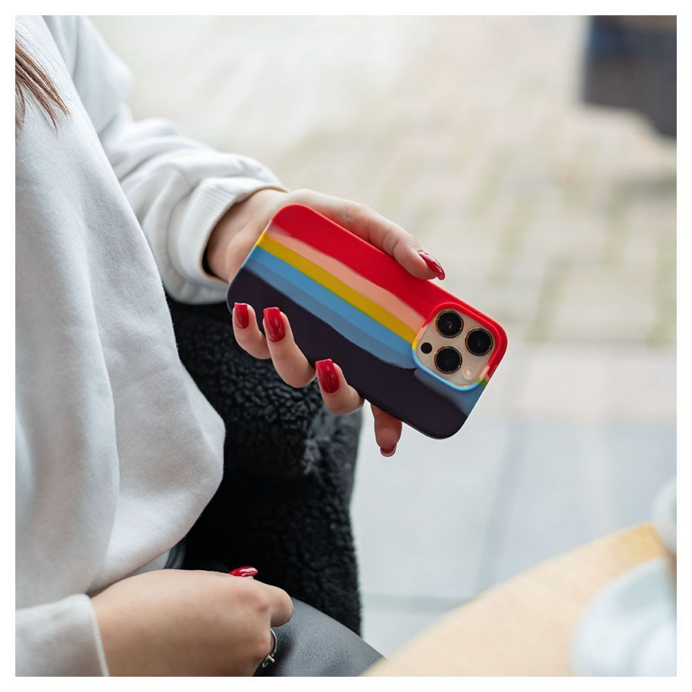 Чехол на заднюю панель Evelatus Apple iPhone 14 Pro Max Silicone case Multi-Colored Rainbow