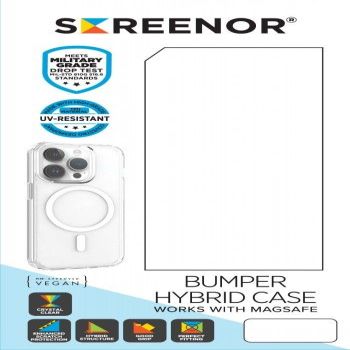 Case universal pocket SCREENOR  SCREENOR BUMPER IPHONE 17 PRO MAGSAFE LÄPINÄKYVÄ