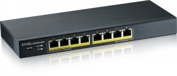 Serverid ZYXEL NETWORKS  ZYXEL GS1900-8HP V3, 8-PORT GBE L2 POE SMART SWITCH, 802.3AT, DESKTOP, FANLESS, 77 WATT (5Y WARRANTY)