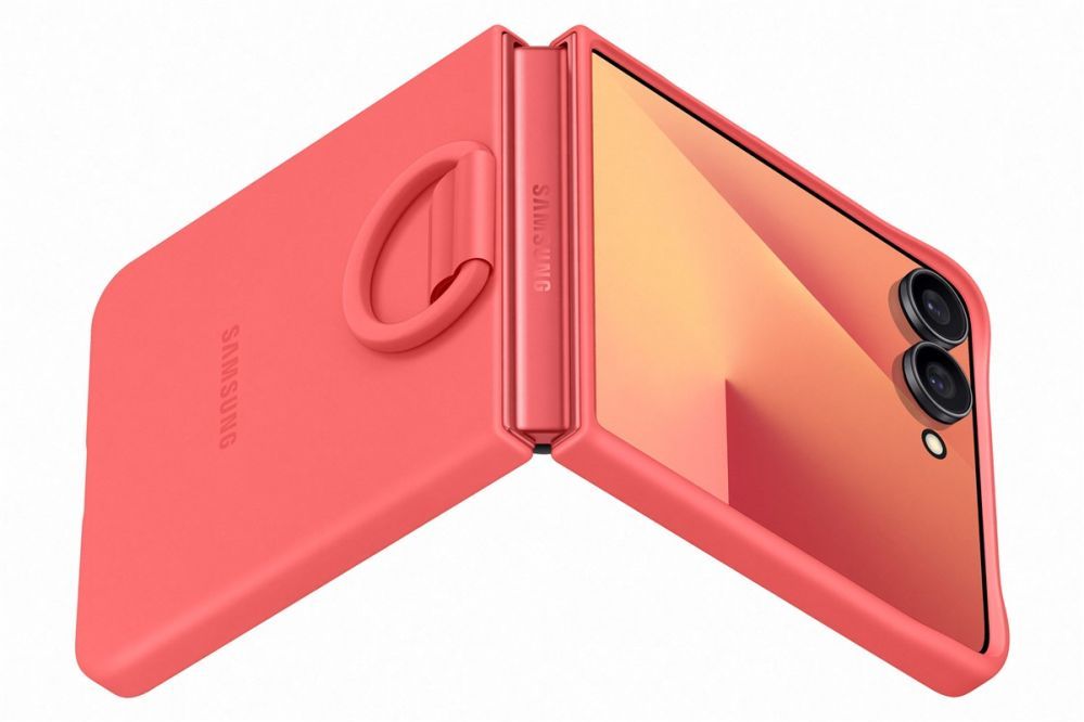 Чехол на заднюю панель Samsung  PF766TREGWW Ring Case (Silicone) Samsung Galaxy Flip7, Red
