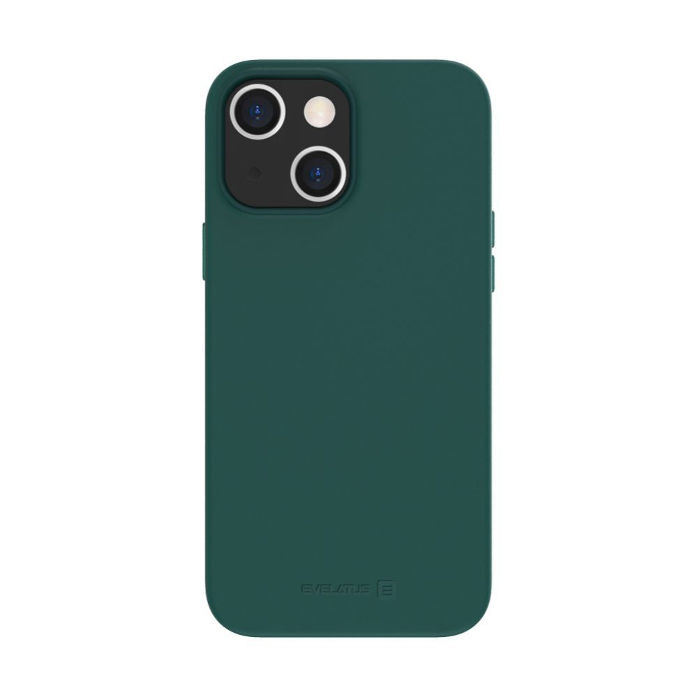 Back panel cover Evelatus Apple iPhone 14 Plus Genuine Leather case with MagSafe Dark Green