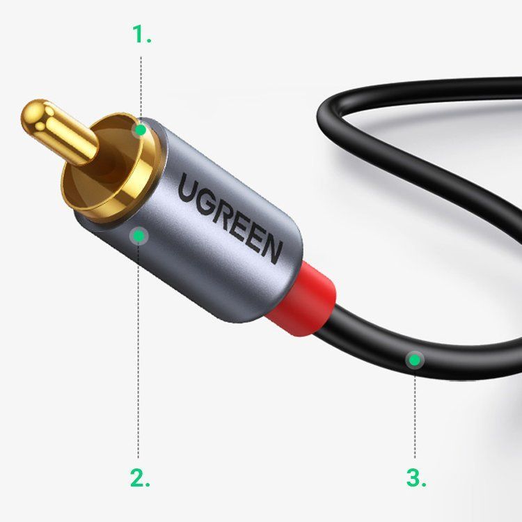 Cable Ugreen  Ugreen audio cable USB Type C (male) - 2RCA (male) 1.5m gray (20193 CM451)