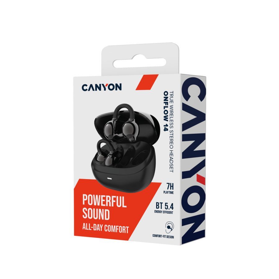 Wireless headphones Canyon  CANYON OWS Ear Clips headset OnFlow 14 Black