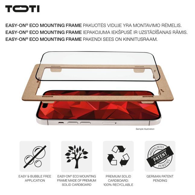 Protective glass toti premium  PREMIUM TEMPERED screen protector glass 3D full cover for Apple iPhone 16 Plus/ 15 Plus