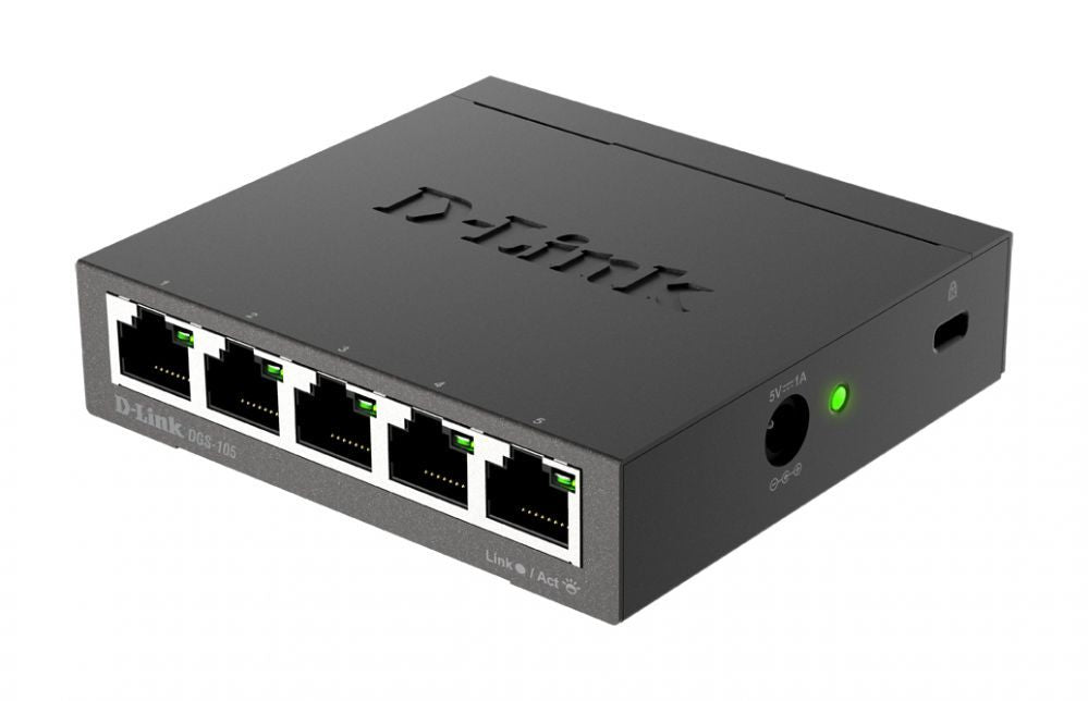 Сервер - Прочие аксессуары D-link  Ethernet Switch DGS-105/E	 Unmanaged, Desktop, 1 Gbps (RJ-45) ports quantity 5