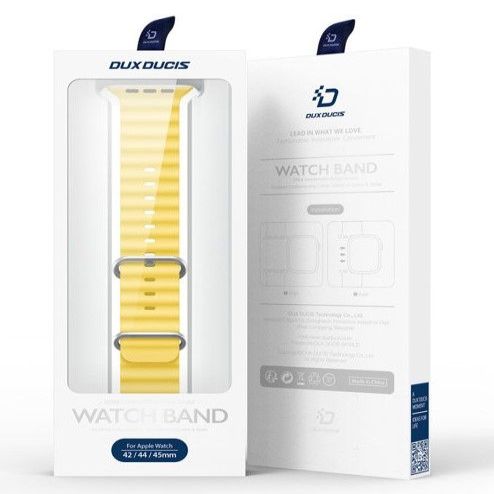 Rihm Dux Ducis  Strap Watch Strap 8 / 7 / 6 / 5 / 4 / 3 / 2 / SE (41 / 40 / 38mm) Silicone Band Bracelet Yellow