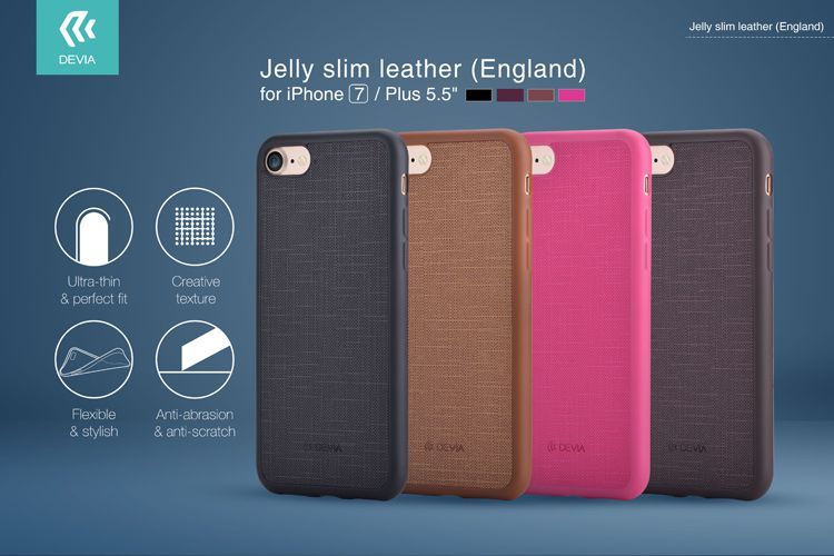 Чехол на заднюю панель Devia Apple iPhone 7 Plus Jelly Slim Case Brown