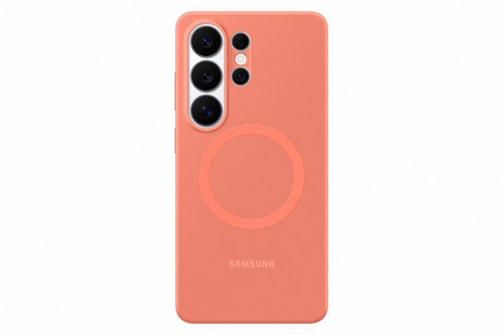 Back panel cover Samsung  ES948CO Silicone Magnet Case Samsung Galaxy S26 Ultra, Coral Red