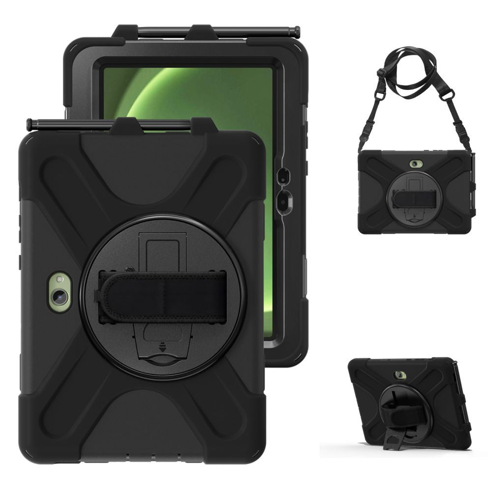 Book case Just Must  JM Rugged Case Grip for Samsung Galaxy Tab Active Pro/ Active4 Pro/ Active5 Pro with a strap Black
