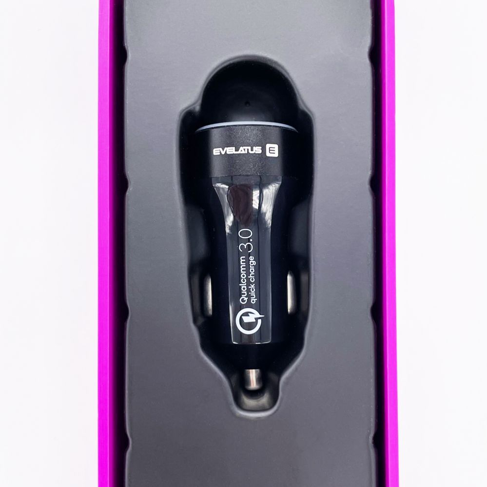 Car charger Evelatus - Evelatus Quick Car Charger QCC03 Black