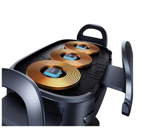 Авто держатель Baseus  LightChaser BS-CM029 car holder with triple coil inductive charger Black