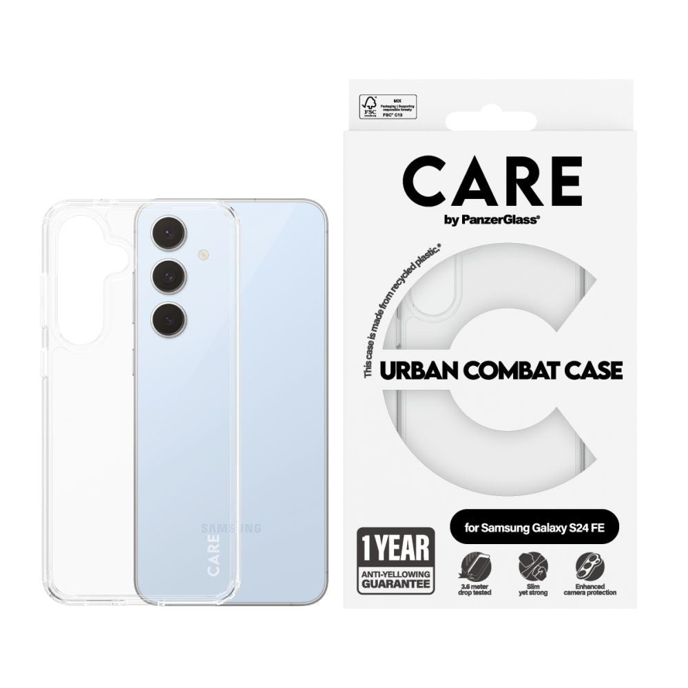 Чехол на заднюю панель PanzerGlass  PanzerGlass CARE Urban Combat case for Samsung Galaxy S24 FE, transparent