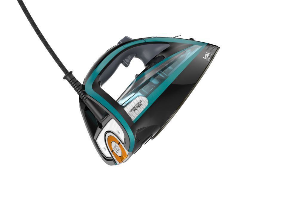 Tefal Iron | Ultimate Pure FV9844E0 | Steam Iron | 3200 W | Water tank capacity 350 ml | Continuous steam 60 g/min | Steam boost 250 g/min | Blue/Black