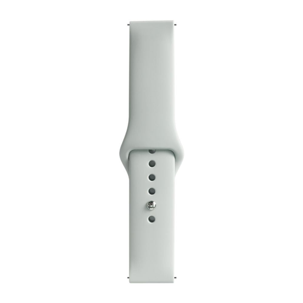 Strap Evelatus  Evelatus Watch 20mm Silicone Loop Watch Straps (130mm M/L) Silver