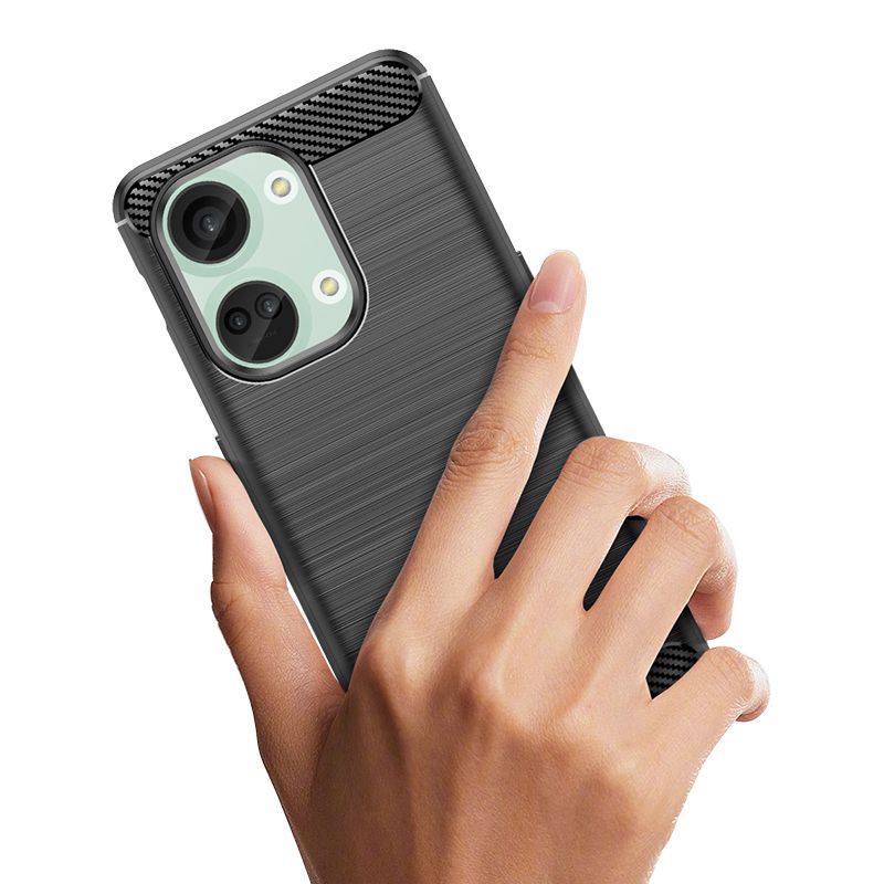 Back panel cover Hurtel - Carbon Case silicone case for OnePlus Ace 2V/OnePlus Nord 3 - black