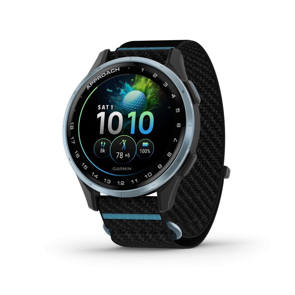 Smart watches Garmin  Approach J1
Cloud blue aluminium bezel with black/azure ComfortFit fabric band