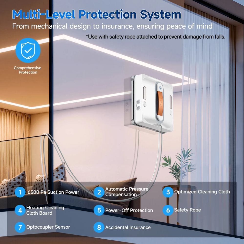 Vacuum cleaner Lubluelu  Lubluelu CHYW201 Smart Window Cleaning Robot