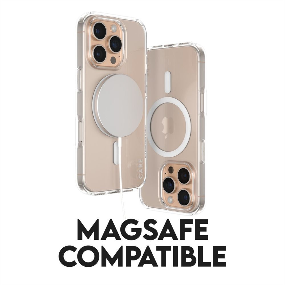 Чехол на заднюю панель PanzerGlass  CARE Flagship case with White MagSafe iPhone 16 Pro, Transparent