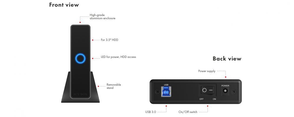 Other Computer Accessory Raidsonic  Icy Box IB-377U3, External enclosure for 3.5" SATA HDDs with USB 3.0 interface and UASP Support