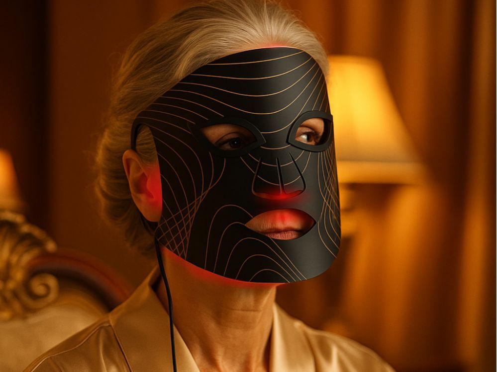 Näopuhastus lunni  Lunni 7 colors LED and Near-Infrared Light Silicone LED Facial Mask Black