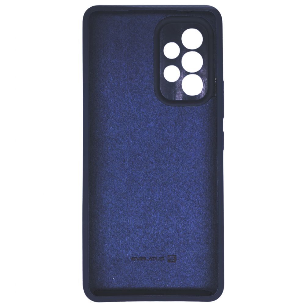 Back panel cover Evelatus Samsung Galaxy A73 5G Premium Soft TouchSilicone Case Navy Blue