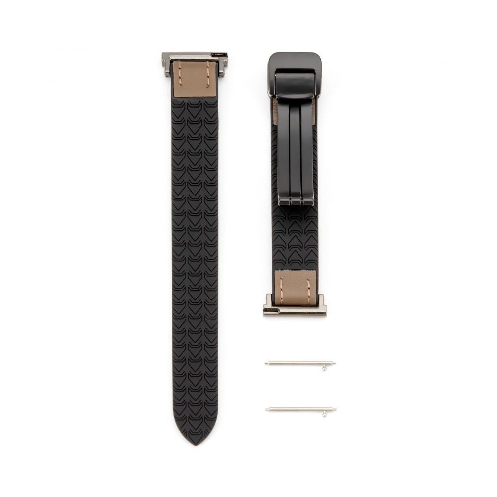 Strap Connect  20mm Silicone Leather Watch Strap with Magnetic Wine Red