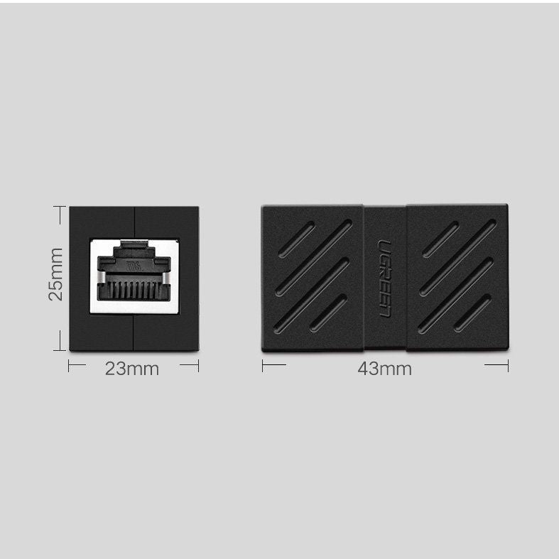Переходник Ugreen  Ugreen Network Connector Ethernet RJ45 10 Gbps Network Cable Connector Black (NW114 20390) Black