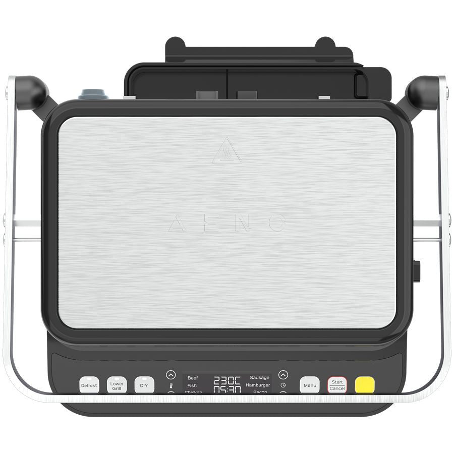 Muud väikesed kodumasinad AENO  AENO ''Electric Grill EG5: 2000W, 2 heating modes - Lower Grill, Both Grills, 6 preset programs, Defrost, Max opening angle -180°, Temperature regulation, Timer, Removable double-sided plates, Plate size 320*220mm''