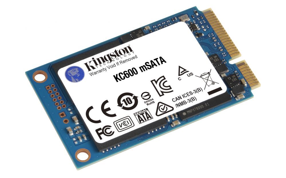 Kõvaketas SSD Kingston  KC600 512 GB, SSD interface mSATA, Write speed 520 MB/s, Read speed 550 MB/s