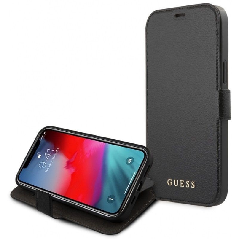 Book case Guess Apple iPhone 12/12 Pro Iridescent Book Case Black