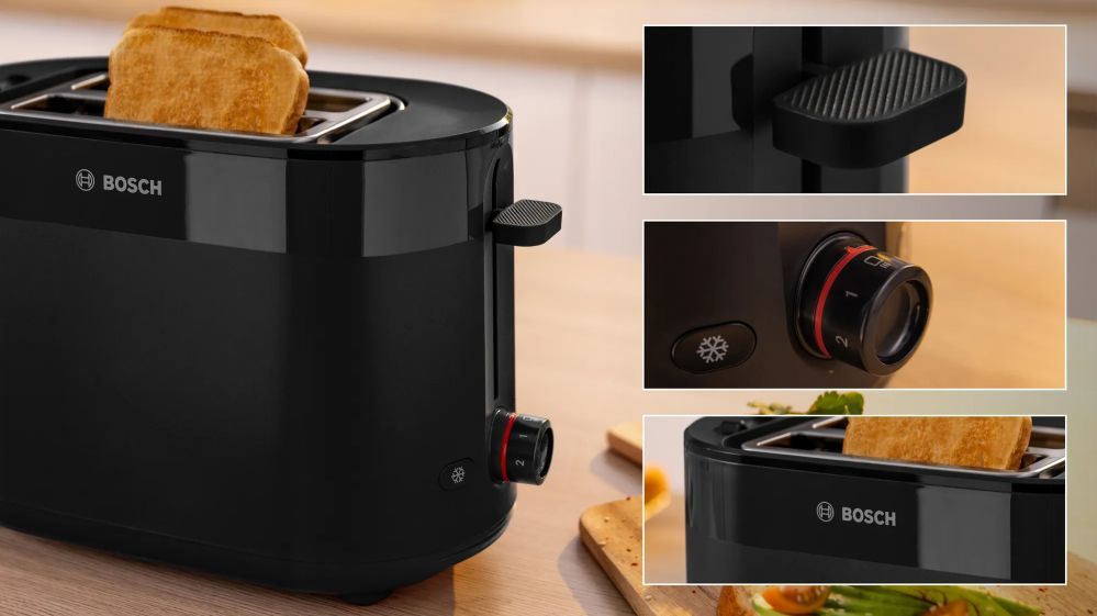 Röster Bosch  Compact Toaster | TAT2M123 MyMoment | Power 950 W | Number of slots 2 | Housing material Plastic | Black