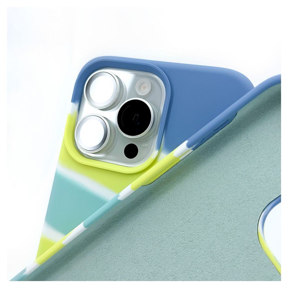 Чехол на заднюю панель Evelatus Apple iPhone 15 Pro Silicone case Multi-Colored Yellow Green
