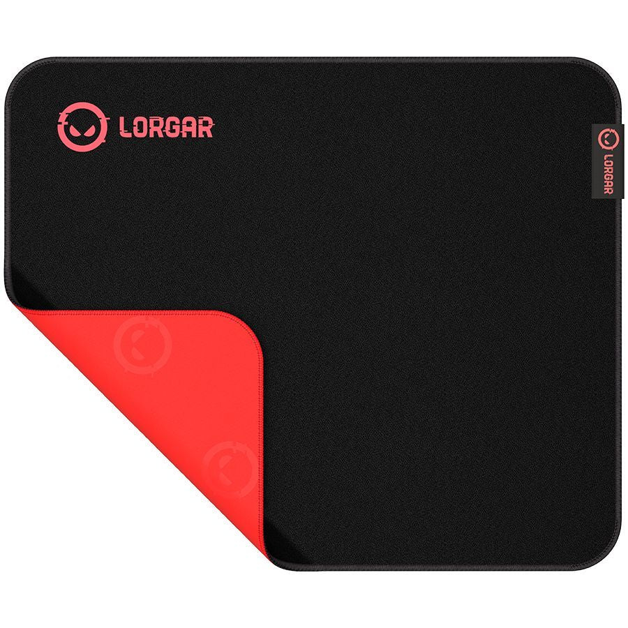 Mouse pad LORGAR  Lorgar Main 323, Gaming mouse pad, Precise control surface, Red anti-slip rubber base, size: 360mm x 300mm x 3mm, weight 0.21kg