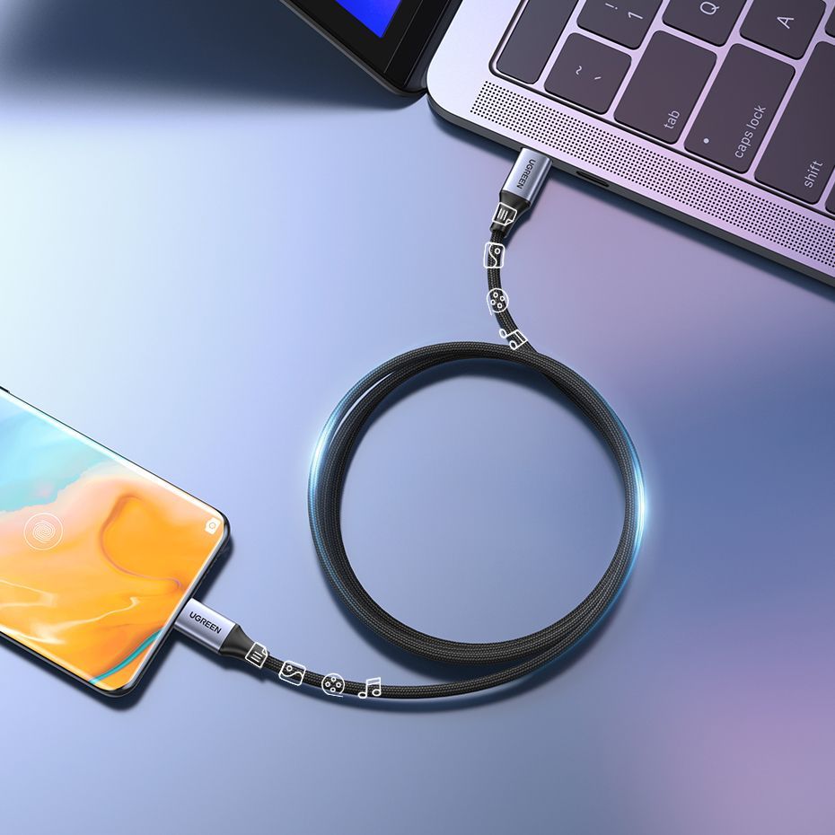Muu telefoni lisavarustus Ugreen  Ugreen US535 USB-C / USB-C PD cable 240W 5A 1m - gray