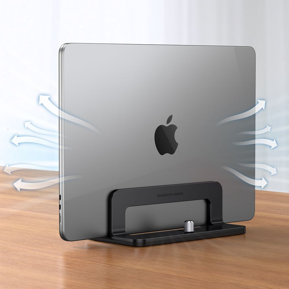 Универсальный держатель (Popsocket) Ugreen  Aluminum Vertical Stand Holder for MacBook Laptop Tablet (20471 LP258) Dark Gray