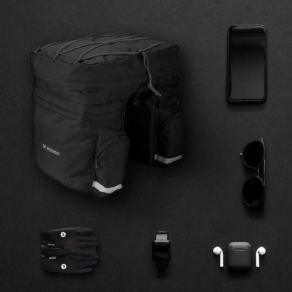 Аксессуар для велосипеда Wozinsky  Wozinsky 60L spacious bike rack bag (rain cover included) black (WBB13BK)