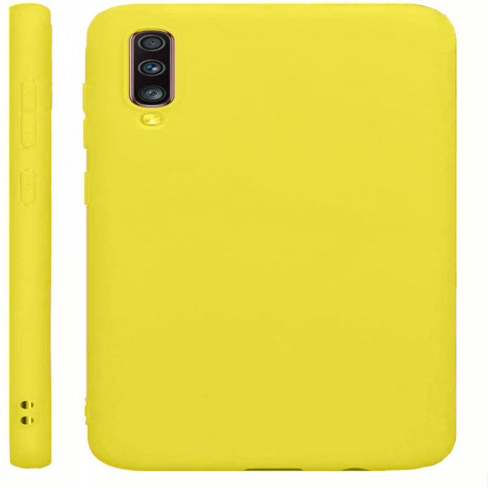 Back panel cover Evelatus Samsung Galaxy A70 Nano Silicone Case Soft Touch TPU Yellow