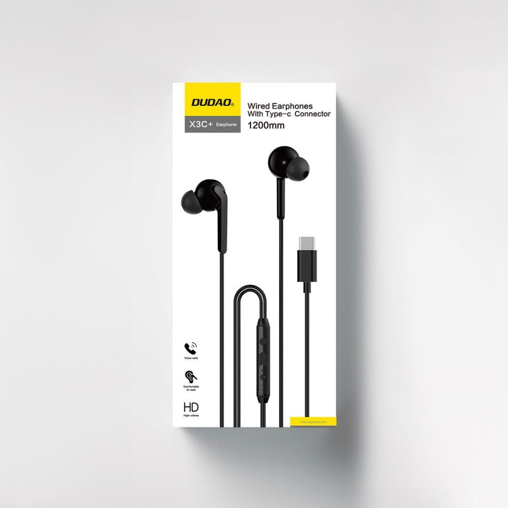 Kõrvaklapid Dudao  Earphones Hi-Fi X3C+ 1200mm Black
